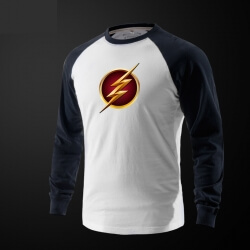 The Flash Logo Tee Long Sleeve Grey Tshirt