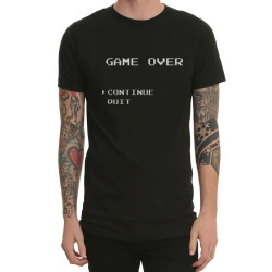 Game Over 8-Bit Game Console 8Bit Red And White Machine Printing T-Shirt
