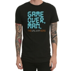 Game Over Humorous Black Print T-Shirt for Men
