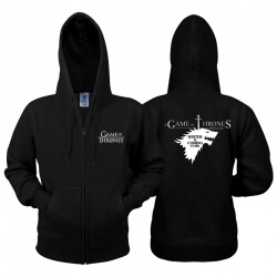 왕좌의 게임 Stark Wolf Zip Hoodie