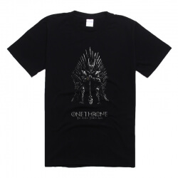 Game Of Thrones Tee Trono de Ferro Camiseta Preta para Homens