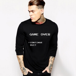 Gameover 8Bits dài tay áo T-Shirt