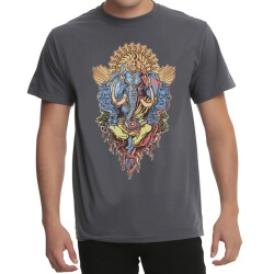 Ganesha Elephant God Blue T-Shirt