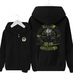 Gengi Sweat à capuche Blizzard surveille noir pull zippé pour les jeunes