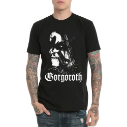 Gorgoroth Black Heavy Metal Rock เสื้อยืดสีดำ