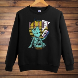 Groot Crewneck Sweatshirt Have i Galaxy Black Herre hættetrøje