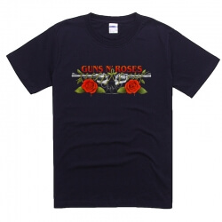 Guns N Roses Band Logo Tee Shirt Black Women Cotton Tshirt