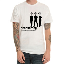Headstrong Band Rock Tshirt White Heavy Metal Tee