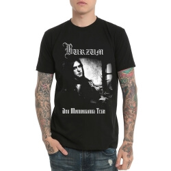 Tee-shirt en coton noir Burzum Heavy Metal