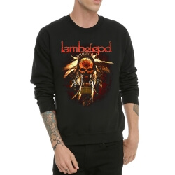 Tanrı'nın Sweatshirt Ekip Boyun Ağır Metal Kuzu