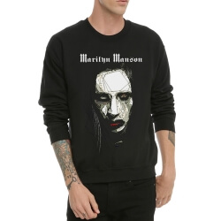 Chandail à capuchon ras du cou en métal lourd Marilyn Manson