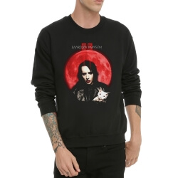 Heavy Rock Marilyn Manson Hoodie Black Crew Neck Sweater