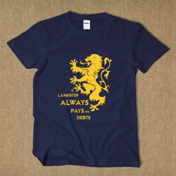 Casa Lannister Bandeira T-shirt de volta XXL Tee 