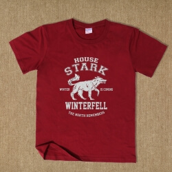 Maison Stark Wolf T-shirt noir pour les hommes