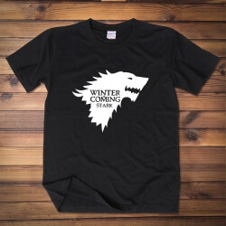 House Stark Wolf Flag T-Shirt For Men