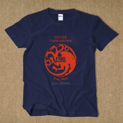 Maison Targaryen Dragon T-shirt Vin rouge Tee