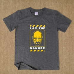 I Am The Danger Walter White Tshirt Breaking Bad Dark Grey Tee