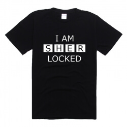 Jestem koszulką Sherlocked Tshirt Black Mens