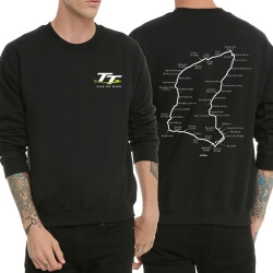 Isle of Man logo Hoodie Crew Neck Black Sweatshrit