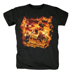 T-shirt da faixa do Judas Priest T-shirt da rocha do metal do Reino Unido