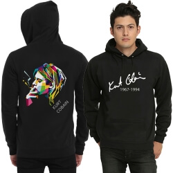 Kurt Cobain Kaya Sweatshirt Erkek Siyah Hoodie