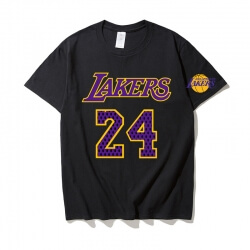 Lakers Kobe Bryant 24 Black Shirt