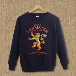 Thannes 풀오버 운동복의 금 사자 까마귀 게임 lannister