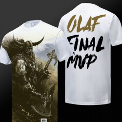 Ediție limitată LOL Olaf T-shirt Liga Legends Berserker Hero Tee
