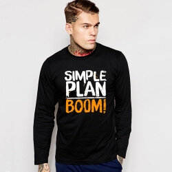Long Sleeve Simple Plan Rock Tshirt
