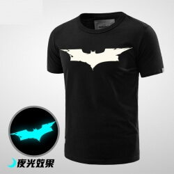 T-shirt lumineux Logo Batman pour hommes femmes
