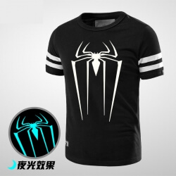 Luminous Black Spiderman T-Shirt