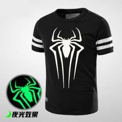 Luminous Spiderman Logo T Shirt for Men