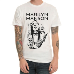Marilyn Manson T-shirt Rock blanc Tee