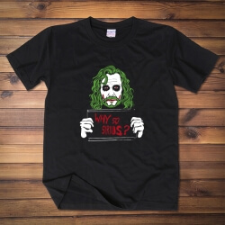 Marvel Batman Joker Tại sao nên nghiêm trọng đen T Shirt