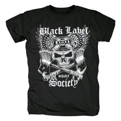 Tricou cu societăți de etichete negre din metal Punk Rock