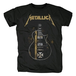 Metallica Hetfield Iron Cross Guitar Tees Us Metal T-Shirt