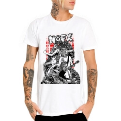 Nofx Metal Rock Print Tee Shirt