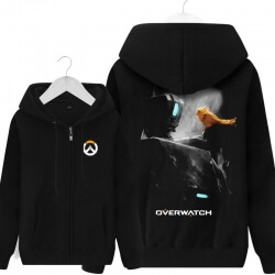 Overwatch Bastion Hoodies sweatshirts mannen zwart hoodie