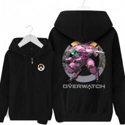 Overwatch Hero D.VA hoodie til drenge sort sweater