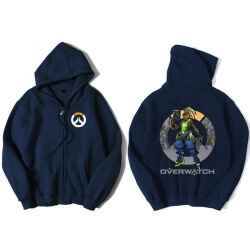 Overwatch Hero Soldier 76 Sweatshirt mannen blauwe Hoodies