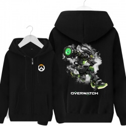 Overwatch Lucio capuz para meninos camisola preta