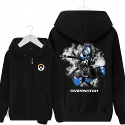 Overwatch OW Anna Hoodie Men Black Hooded Sweatshirts