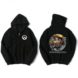 Overwatch Roadhog hoodie for unge sorte Sweat shirt