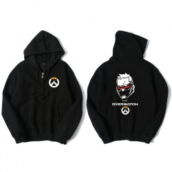 Overwatch Soldier 76 hoodie mænd blå hættetrøjer