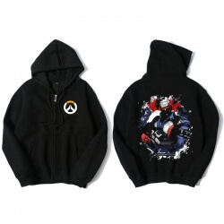 Overwatch soldatul 76 Hoodie pentru tricou tineri negru sudoare