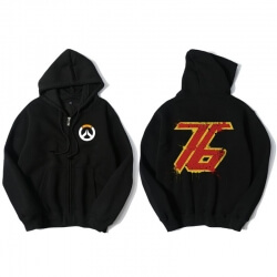 Overwatch Soldier 76 sweatshirt Herre blå hoody