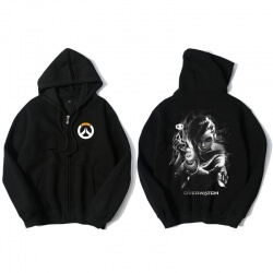 Overwatch Sombra sweatshirt mænd sort lynlås sweater