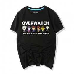 Overwatch Video Oyunu Çizgi Film Kahramanları Tişörtleri 2