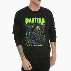 Pantera 밴드 스웨트 스컬 록 크루 넥 까마귀