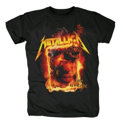 Saut personnalisé dans le feu de Metallica t-shirt nous le t-shirt de roche en métal